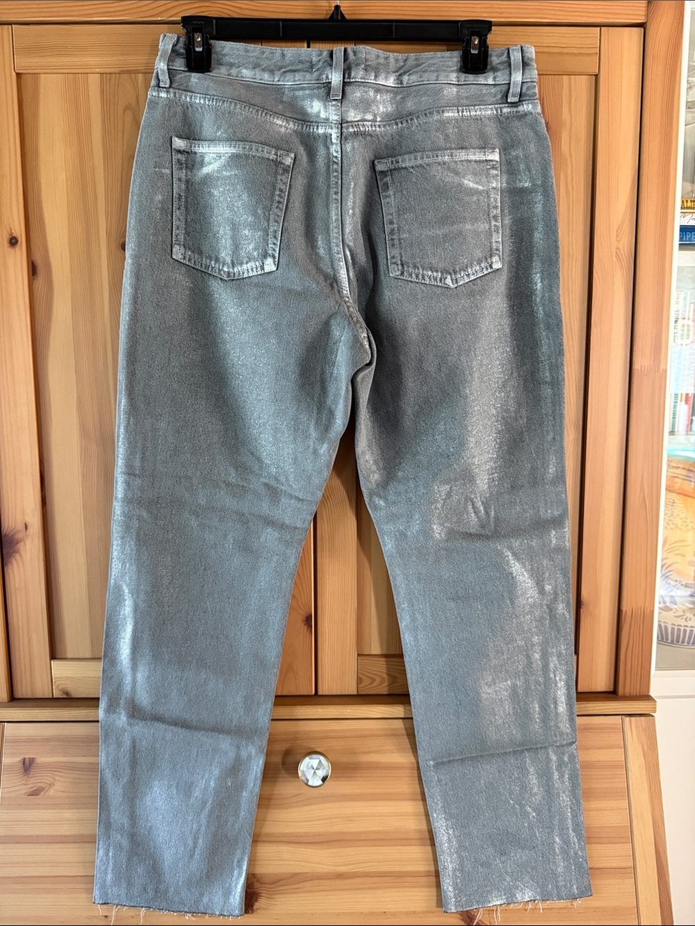NWOT Zara Silver Wash Gray Jeans 12 - Picture 5 of 5
